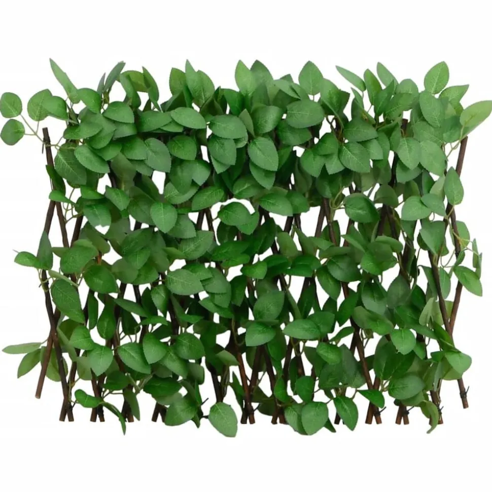 vidaXLKunstplant klimop op latwerk uittrekbaar 180x30 cm groen