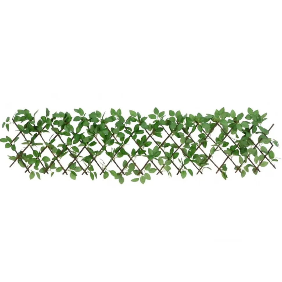 vidaXLKunstplant klimop op latwerk uittrekbaar 180x30 cm groen