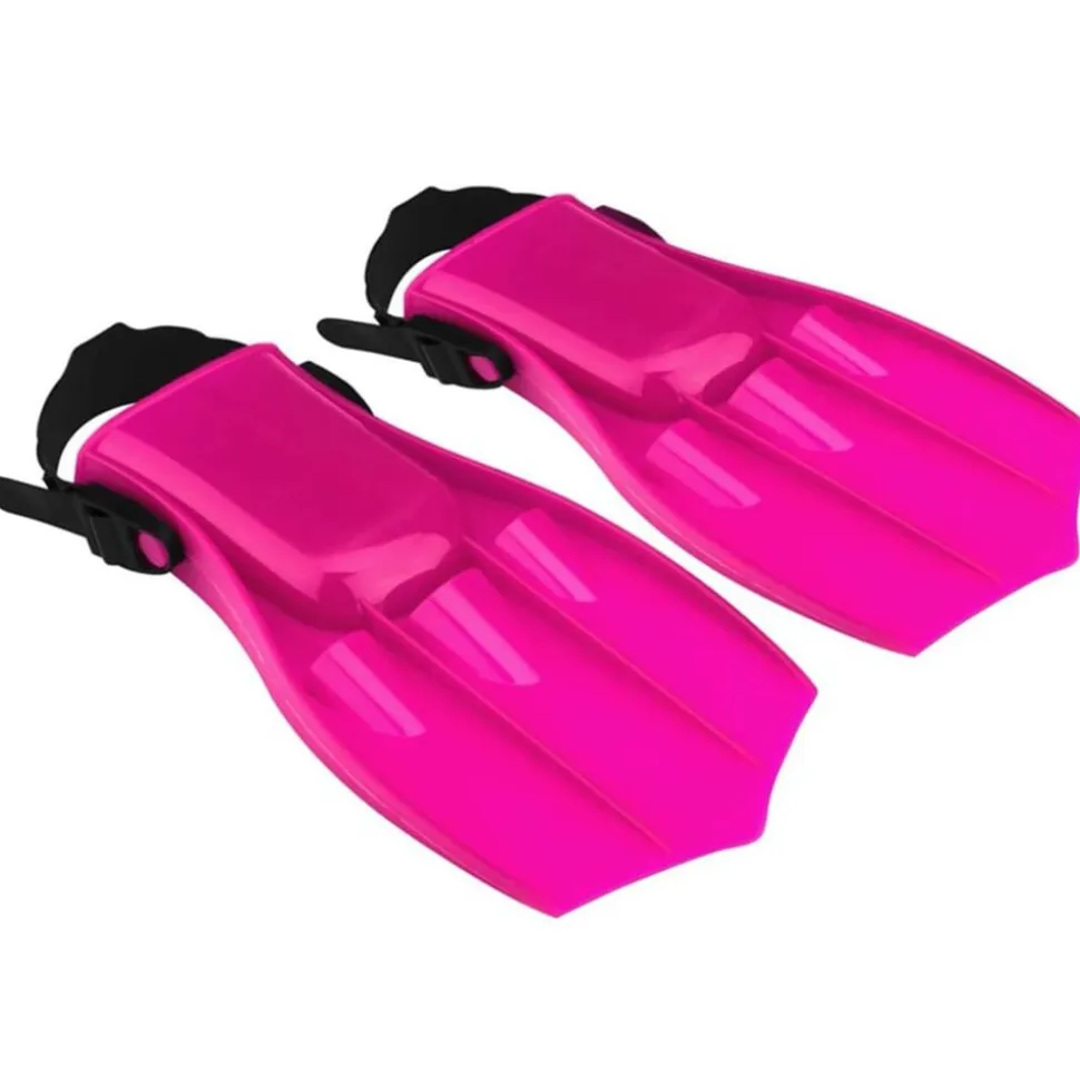 Waimea Duikset met bril / snorkel / flipper junior 34-38 roze / zwart