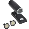 Wandlamp met sensor LED cilindervormig RVS zwart